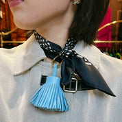 Carré 45 Penguin Pattern Scarf Black