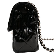 2013-era Patent Classic Flap Chain Mini Bag, Black