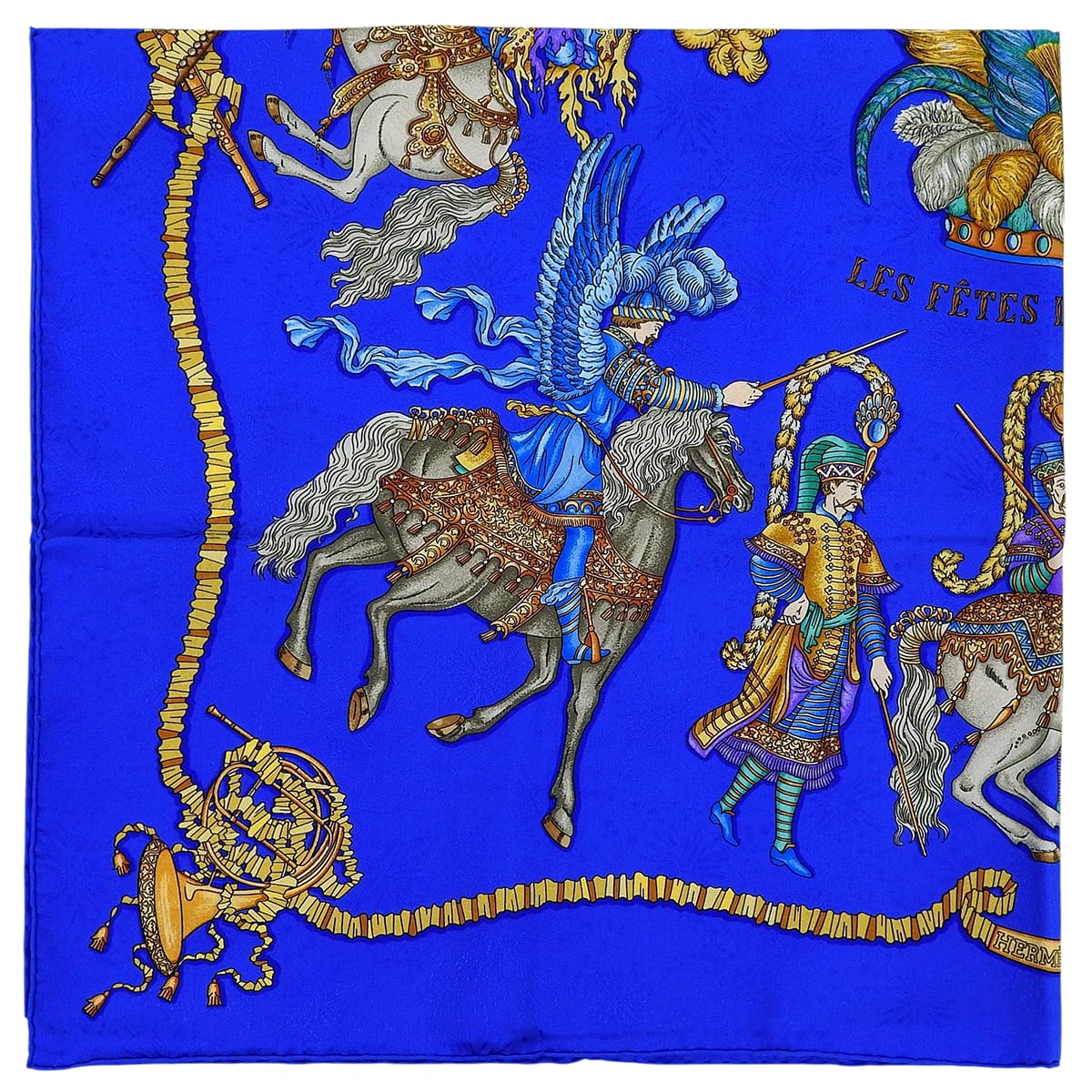 Scarf LES FETES DU ROI SOLEIL Blue/Multi