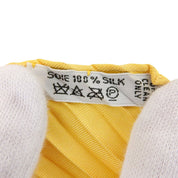 PLAISIRS DU FROID Pattern Pleated Scarf Yellow