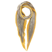 PLAISIRS DU FROID Pattern Pleated Scarf Yellow