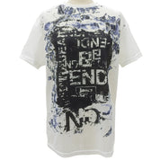 メッシュロゴデザインTシャツ #40 ホワイト/ブラック/ブルー
