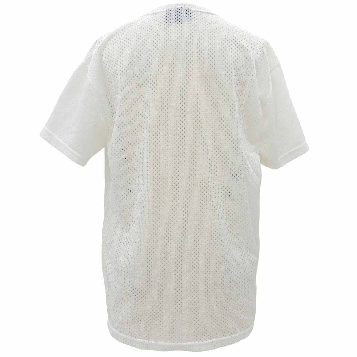 メッシュロゴデザインTシャツ #40 ホワイト/ブラック/ブルー