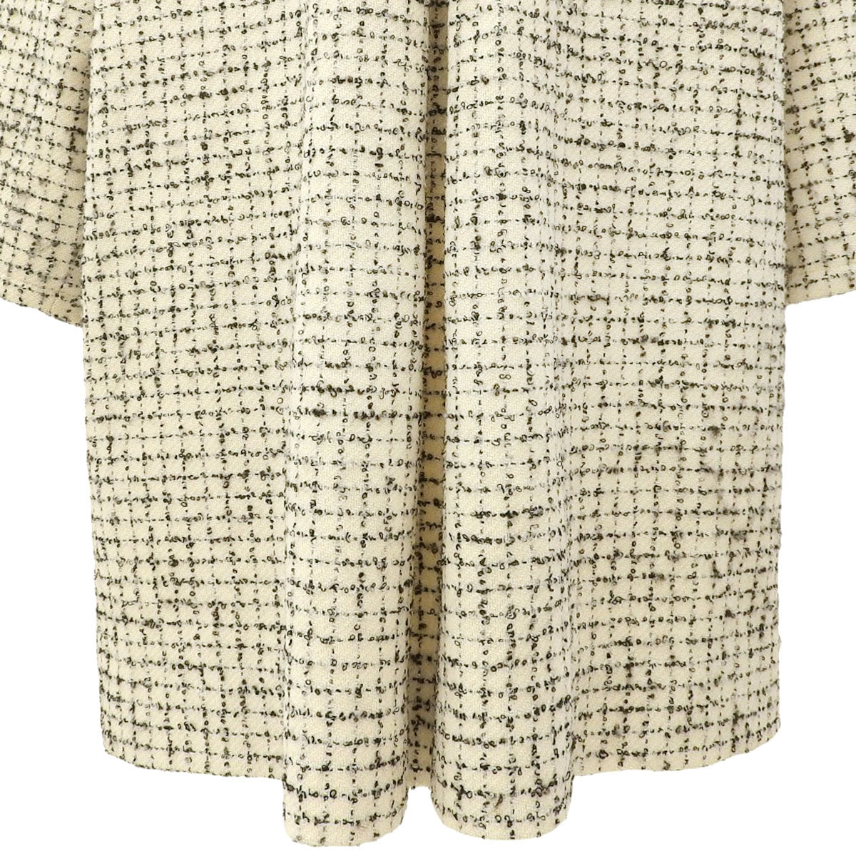 Wool Logo Button Check Double Breasted Coat #8 Ivory/Black