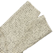Wool Logo Button Check Double Breasted Coat #8 Ivory/Black