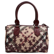 Star Check Pattern 2-Way Bag Beige/Bordeaux