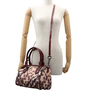 Star Check Pattern 2-Way Bag Beige/Bordeaux