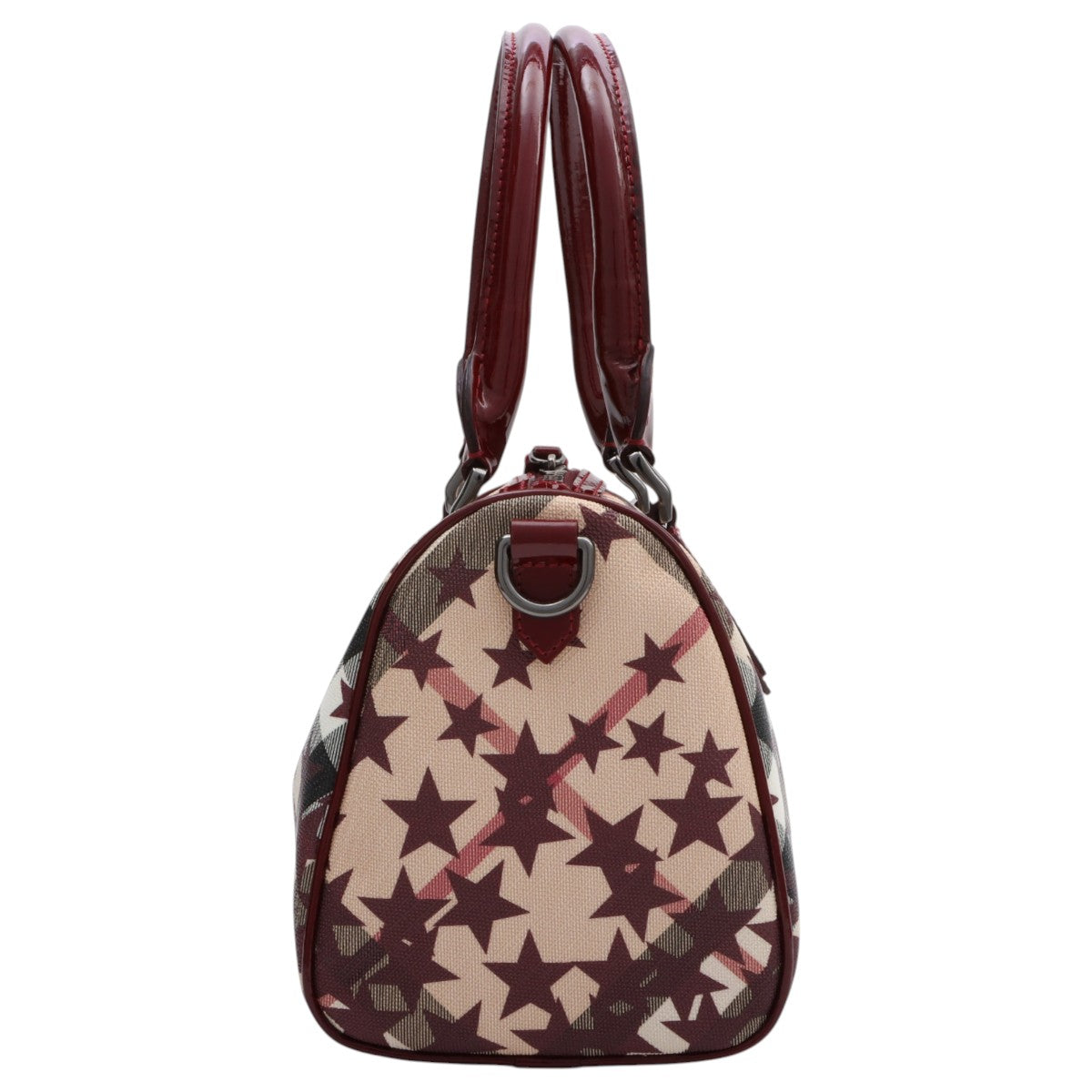 Star Check Pattern 2-Way Bag Beige/Bordeaux