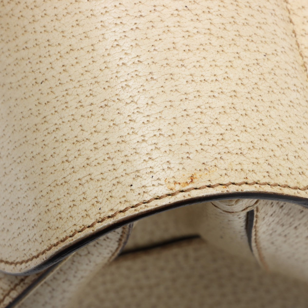 Canvas GG Pattern Bamboo Logo Plate Handbag Beige