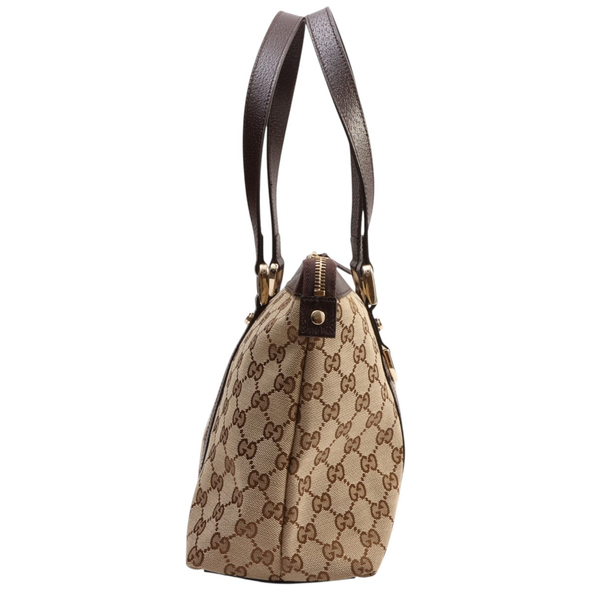 Canvas GG Pattern Abbey Handbag Beige/Dark Brown