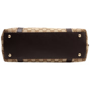 Canvas GG Pattern Abbey Handbag Beige/Dark Brown