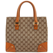 Canvas GG Pattern Handbag Beige/Brown
