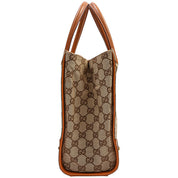 Canvas GG Pattern Handbag Beige/Brown