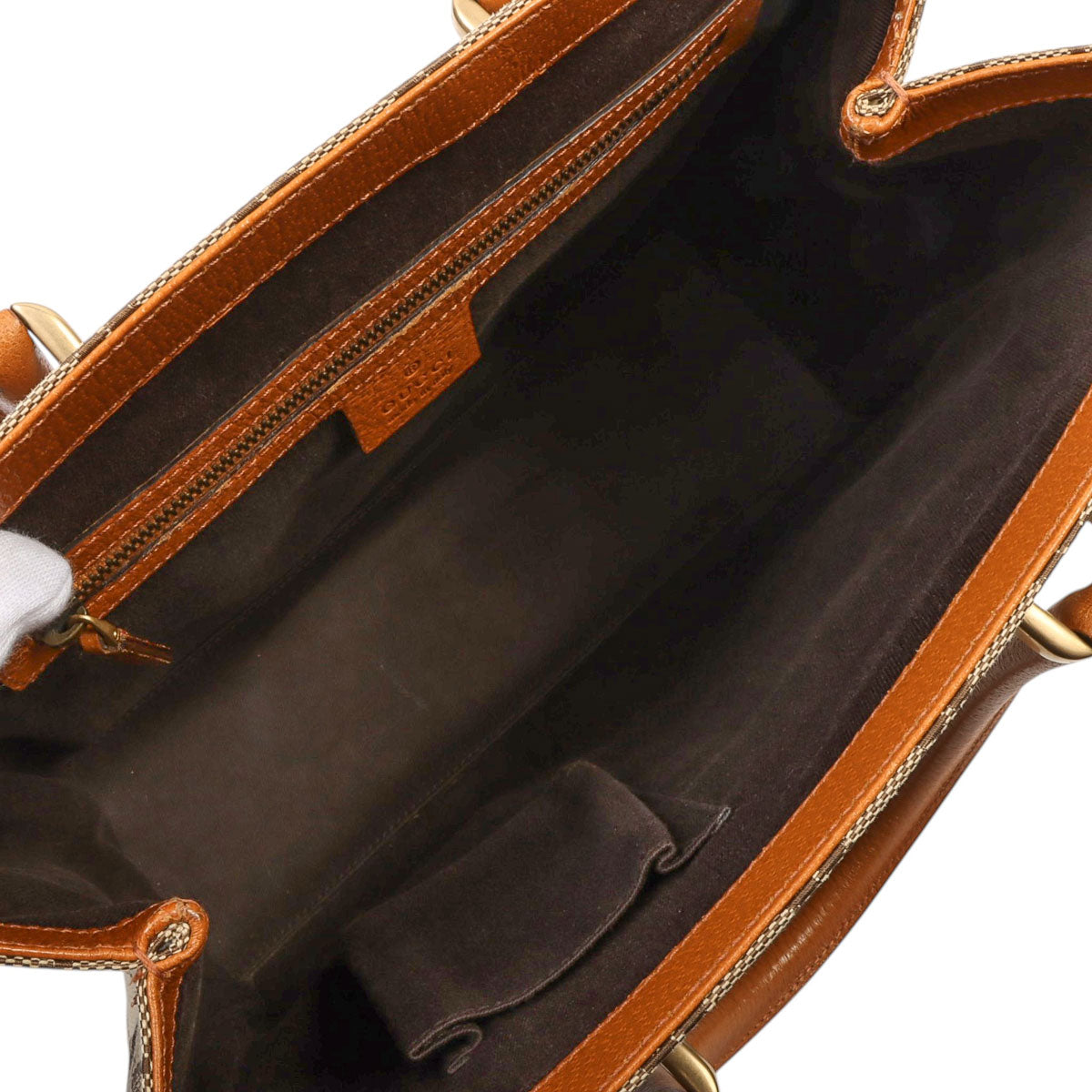 Canvas GG Pattern Handbag Beige/Brown