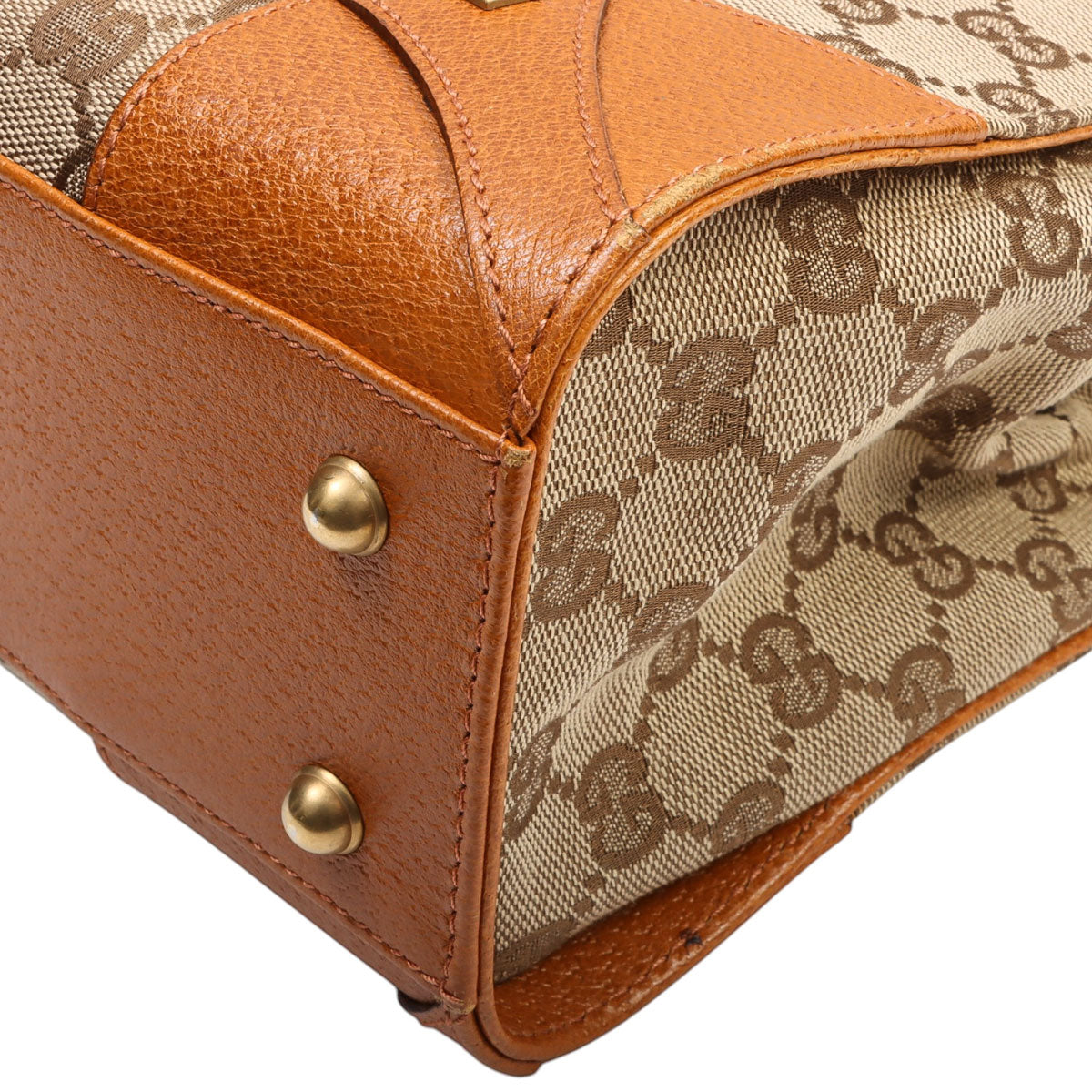 Canvas GG Pattern Handbag Beige/Brown
