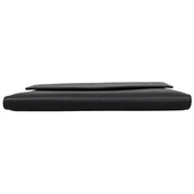 Circa 2008 Camellia CC Logo Embossed Long Wallet Black