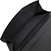 Circa 2008 Camellia CC Logo Embossed Long Wallet Black