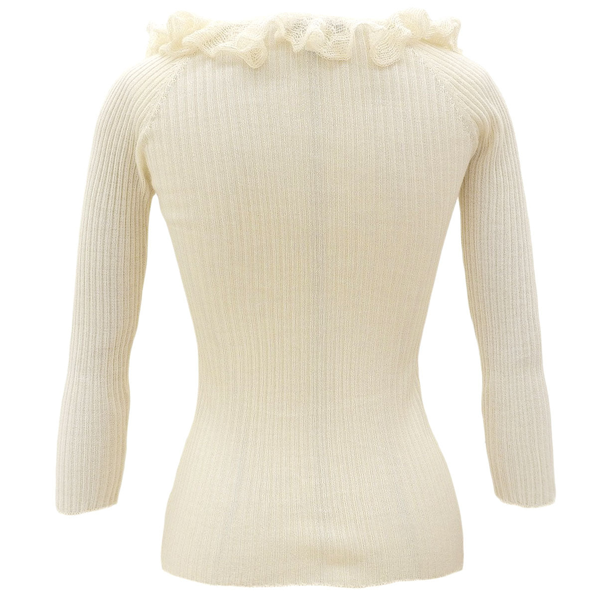 Cashmere Lace Design Cardigan #S Ivory