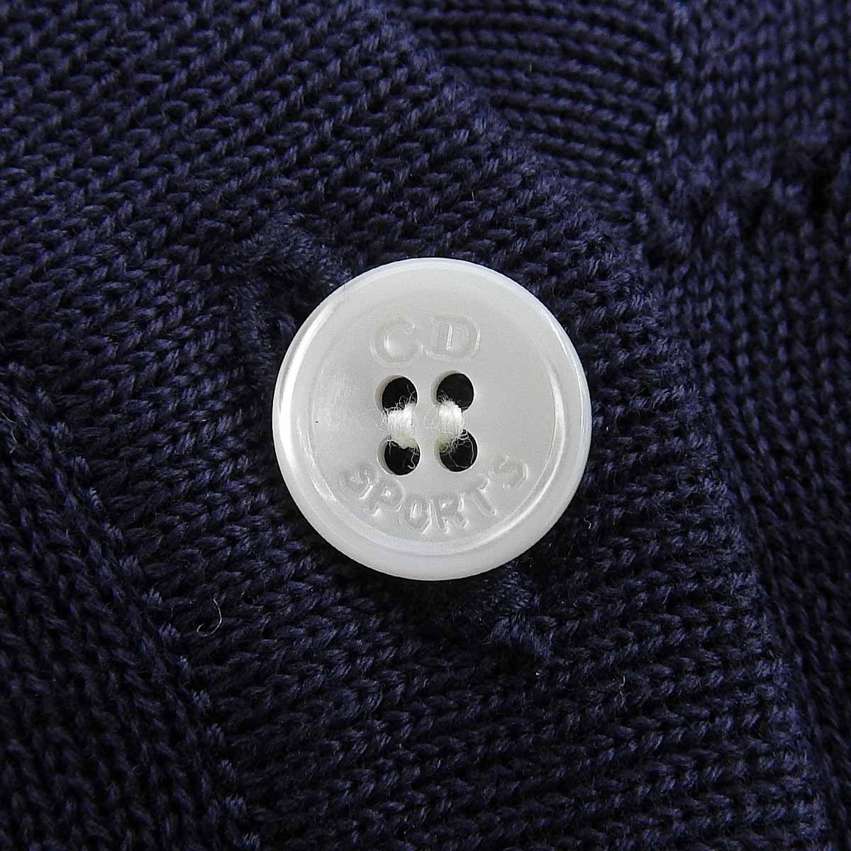 ロゴ刺繍バックポケットニットベスト #M ネイビー