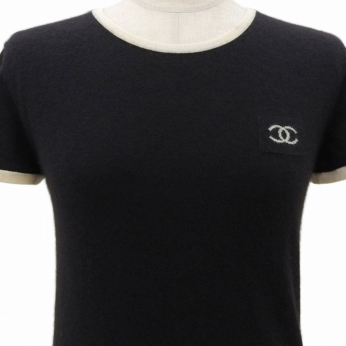 2006 CC Logo Short-Sleeved Knit Top #38 Black