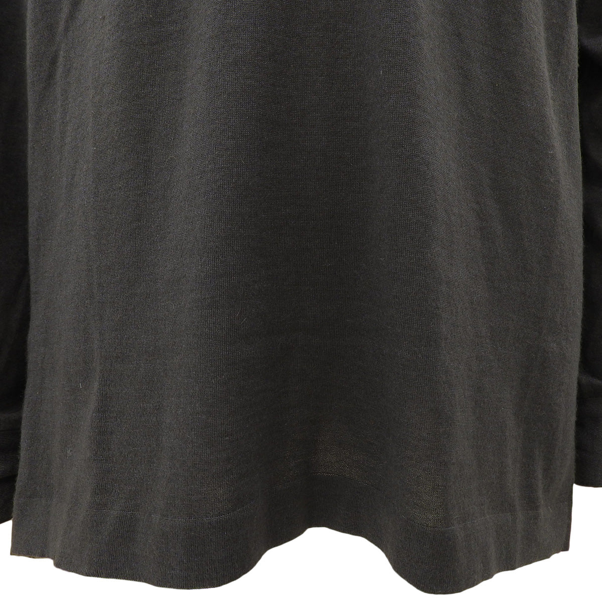 カシミアハーフジップニットトップス #M カーキ