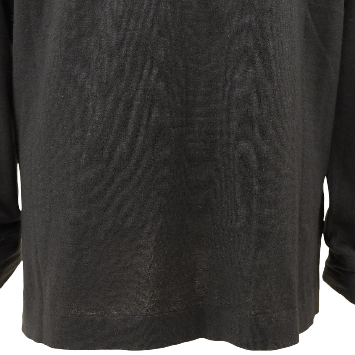カシミアハーフジップニットトップス #M カーキ