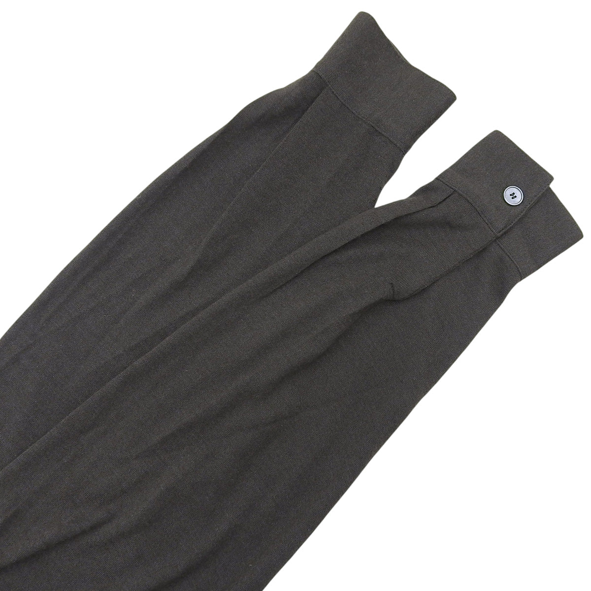 カシミアハーフジップニットトップス #M カーキ