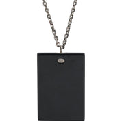 2004 Heart Rhinestone Long Necklace Silver/Black/Pink