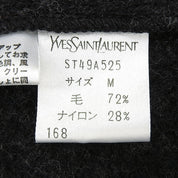 ロゴボタンダブルブレストニットジャケット #M ブラック