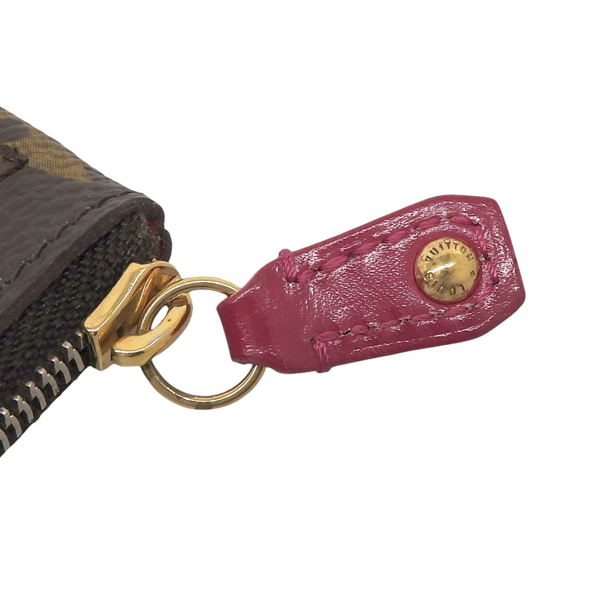 2006 Monogram Perfo Pochette Cles Brown/Fuchsia