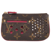 2006 Monogram Perfo Pochette Cles Brown/Fuchsia