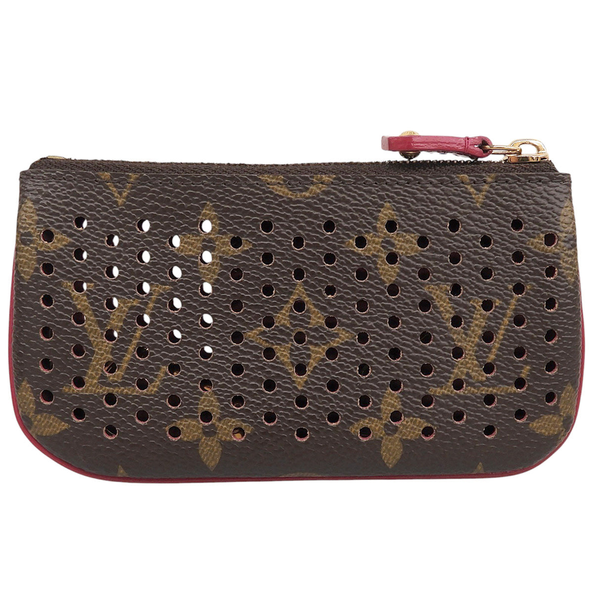 2006 Monogram Perfo Pochette Cles Brown/Fuchsia