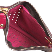 2006 Monogram Perfo Pochette Cles Brown/Fuchsia