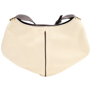 Bicolor Anagram Charm Shoulder Bag Ivory/Dark Brown