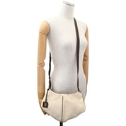Bicolor Anagram Charm Shoulder Bag Ivory/Dark Brown