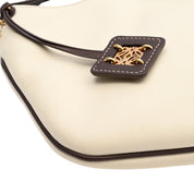 Bicolor Anagram Charm Shoulder Bag Ivory/Dark Brown