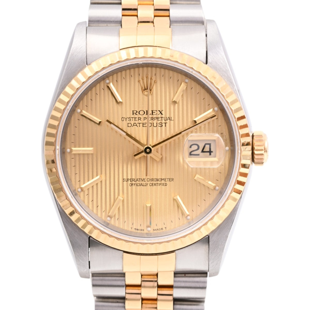 1991年頃製 タペストリーフェイスデイトジャスト 36mm 16233 自動巻き シャンパン
