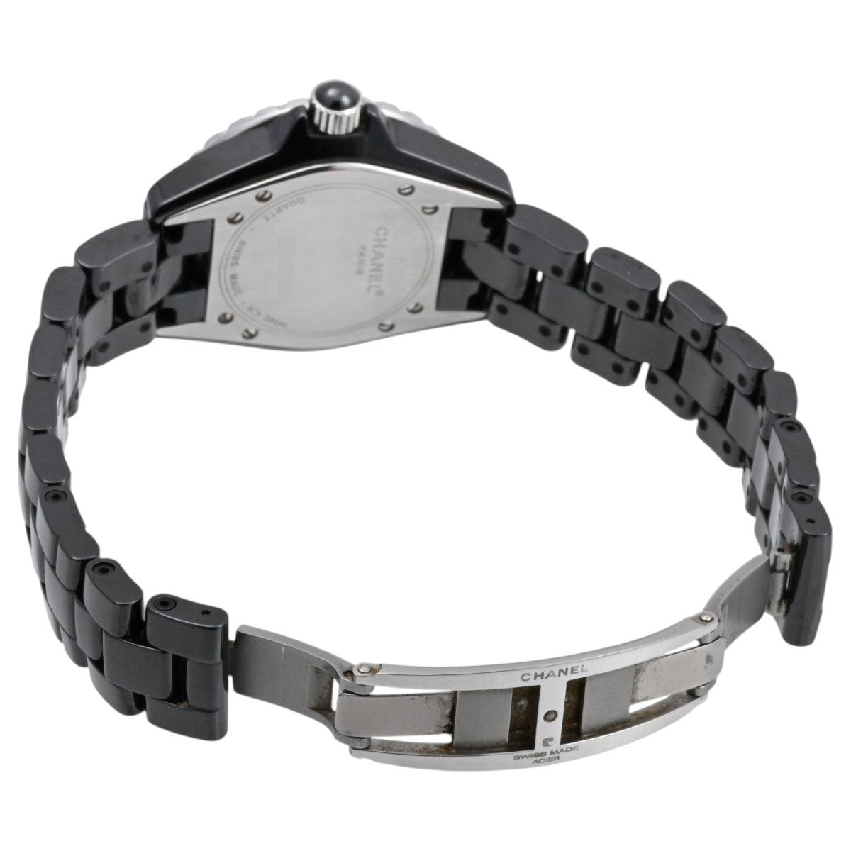 ピンクサファイアJ12 H1634 34mm クオーツ ブラック