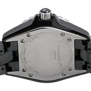 ピンクサファイアJ12 H1634 34mm クオーツ ブラック
