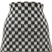 Damier pattern zip-up mini skirt #M Black/White