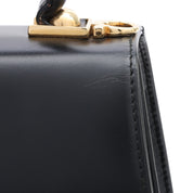 Gancini Plate 2-Way Handbag Black