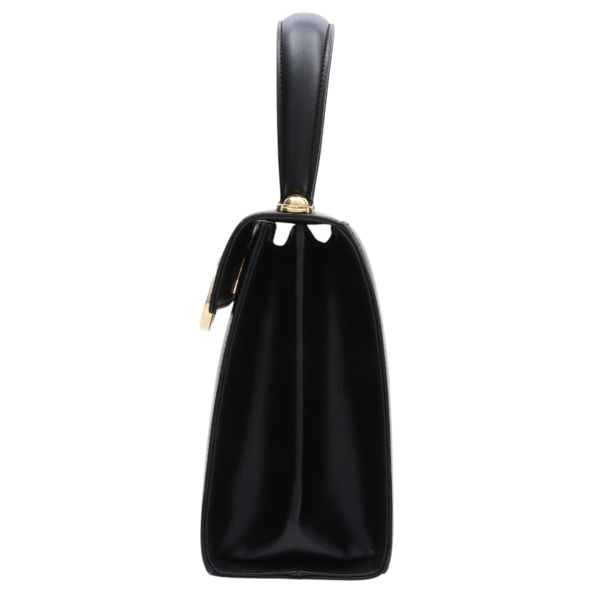 Gancini Plate 2-Way Handbag Black