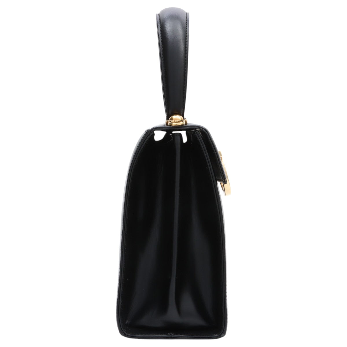 Gancini Plate 2-Way Handbag Black
