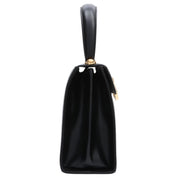Gancini Plate 2-Way Handbag Black