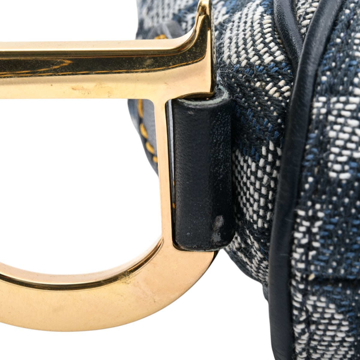 Trotter Pattern Double Saddle Bag, Navy