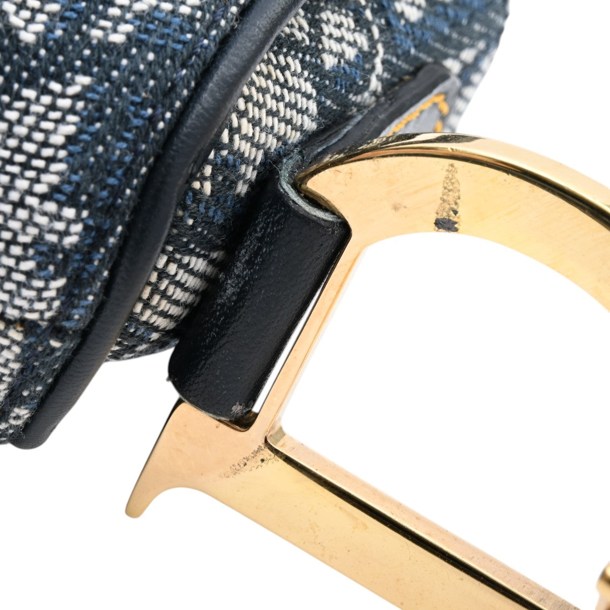 Trotter Pattern Double Saddle Bag, Navy