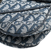 Trotter Pattern Double Saddle Bag, Navy