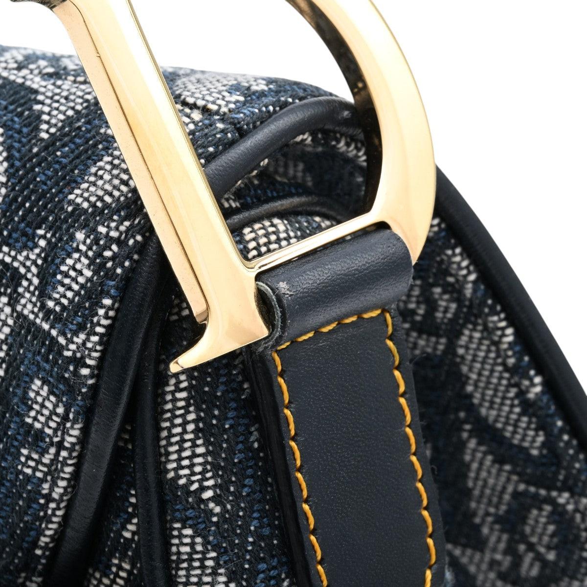 Trotter Pattern Double Saddle Bag, Navy