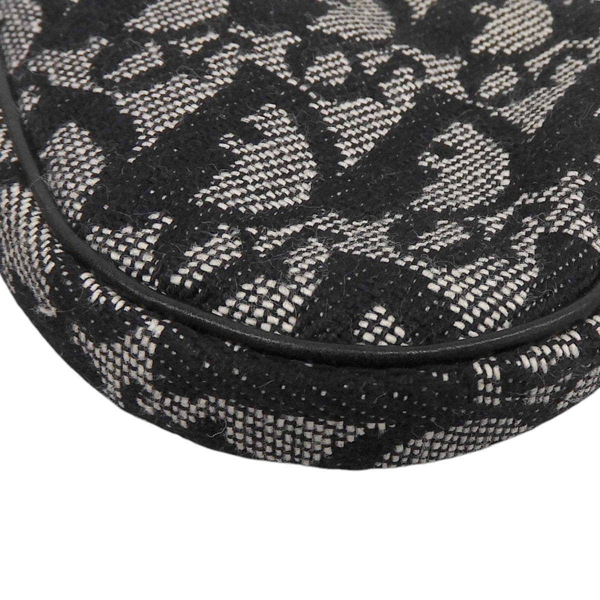 Trotter Pattern Saddle Coin Case Gray/Black