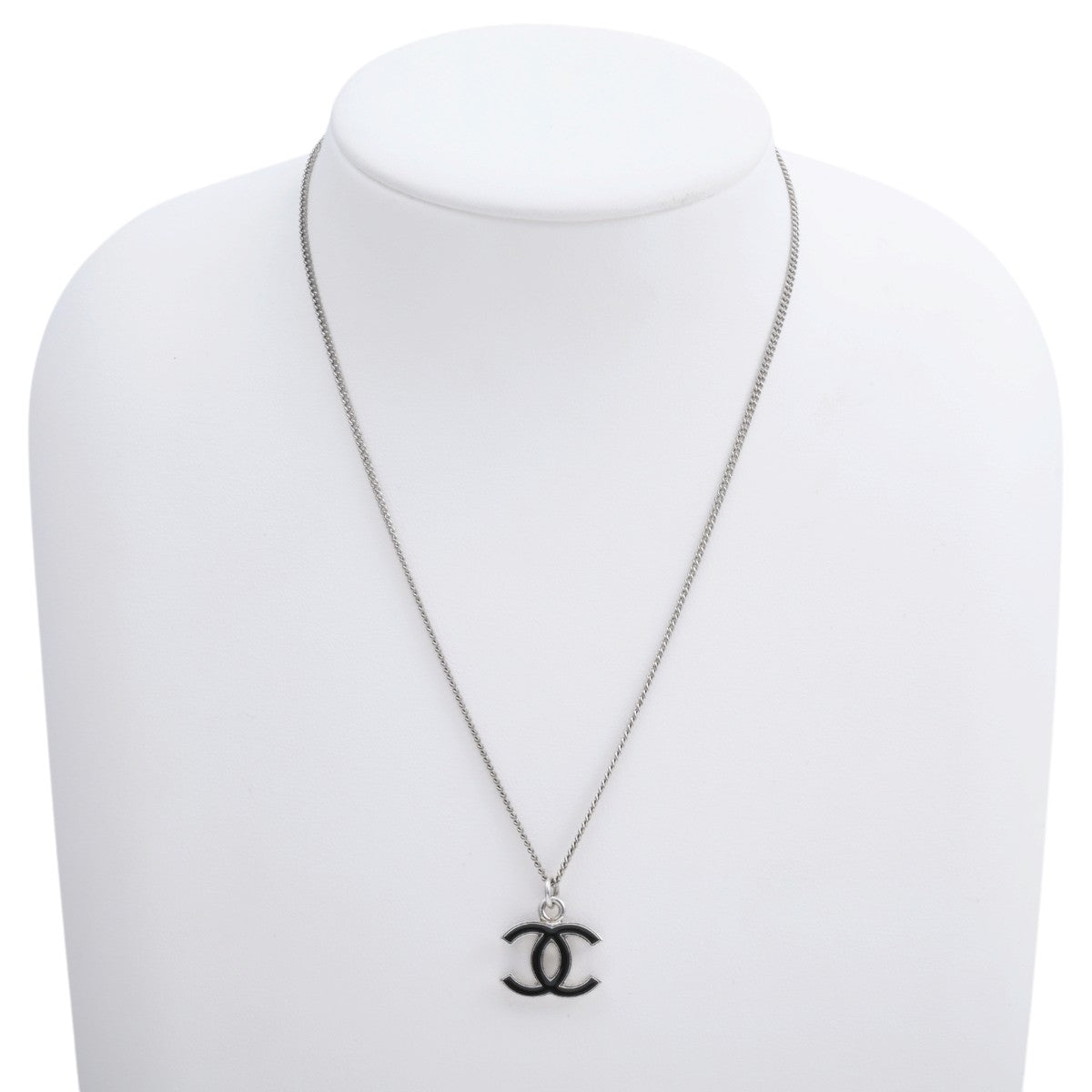 2007 CC Logo Necklace Silver/Black